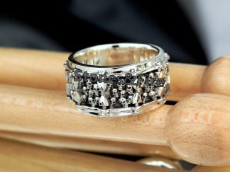 Skull jewelry | Drummers Stuff | Drum kit Ring | Musicians wedding | heavy metal | snare drum ring |drum wedding bands |