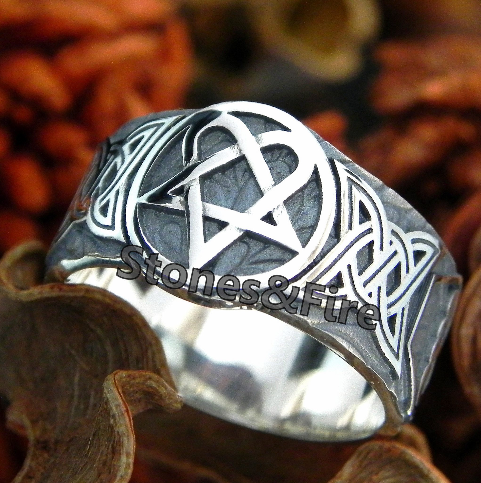 Gothic Metal Ring-CREATES TO ORDER • Stones&Fire