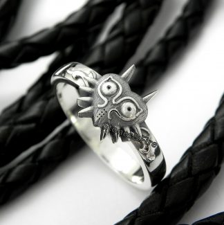 Majora’s Mask handcrafted tiny silver Ring-the Legend of Zelda-Ocarina of Time-for Geeks Nerds-Nintendo gamers-Zelda Cosplay-6738