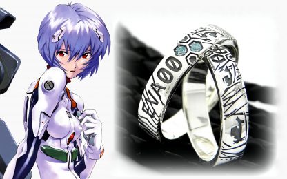 Evangelion Neon Genesis mecha Ring manga anime -Rei Ayanami Evangelion Unit-00 NERV-geek nerd Handcrafted gift