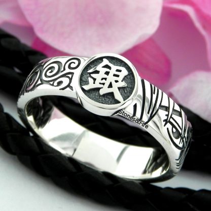 Gin-tama fan art custom otaku Ring-shonen anime manga accessory-Yorozuya Gintoki Shinpachi Kagura Sadaharu Madao-Benizakura Kiheitai Shinsengumi Katsura Zura Elizabeth Tosshi Souga-stonesnfire