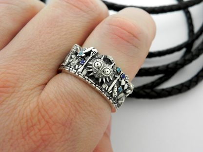 majoras mask the legend of zelda ring ocarina of time twinlight princess breathe of the wild hyrule princess navi cosplay jewelry gift-stonesnfire